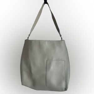 Minimalist large structured tote bag - Light green